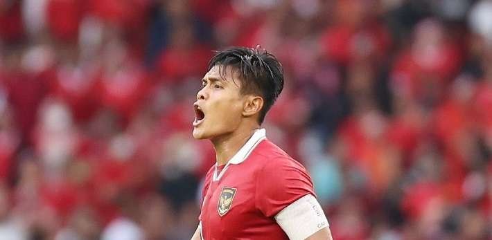 Bek Timnas Indonesia Fachrudin Ariyanto gagal membawa Timnas Indonesia menang atas Thailand. (Foto: Twitter/@PSSI)