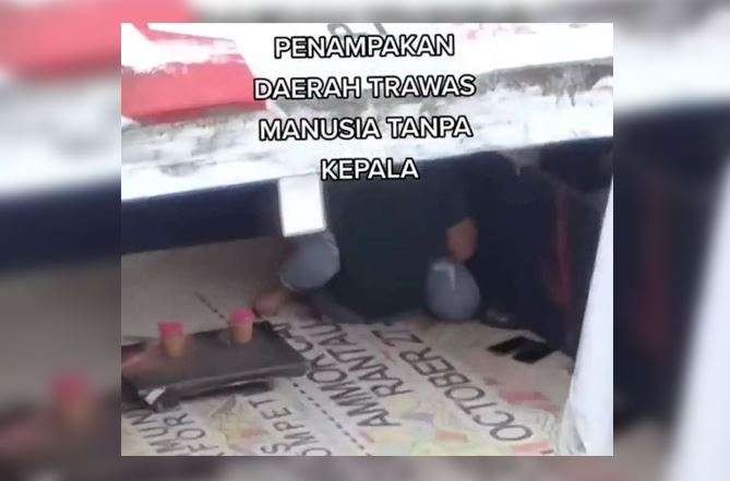 Penampakan diduga adegan mesum.(Foto screenshot video viral)