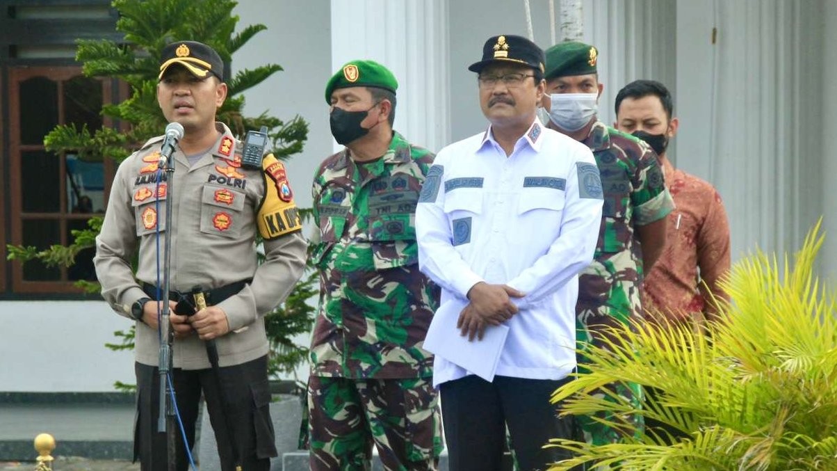 Walikota Pasuruan, Sifullah Yusuf (Gus Ipul) memimpin Apel  Kesiapan Malam Tahun Baru 2023, Sabtu 31 Desember 2022. (Foto: Diskominfo Kota Pasuruan)