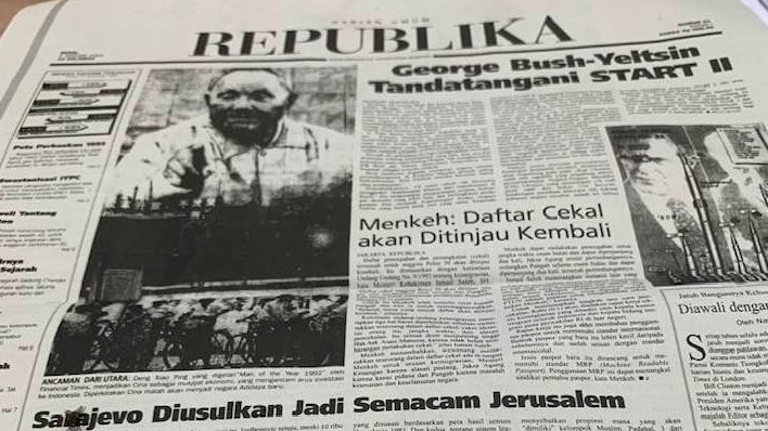 Suratkabar Republika yang tak lagi terbit. (Foto: fachry ali)