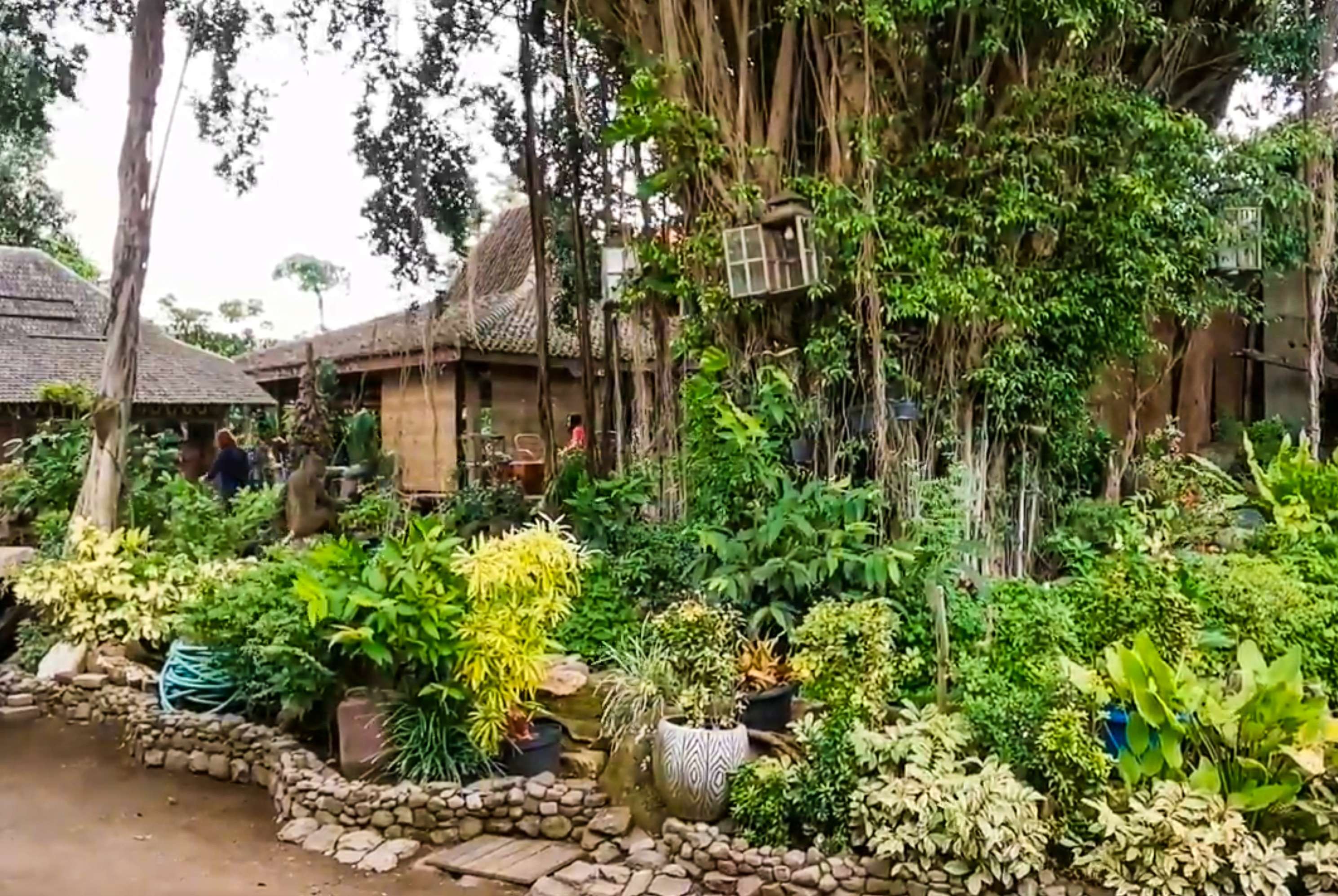 Tampak luar Kayoene Cafe. Kafe ini terletak di perbatasan Surabaya-Sidoarjo. (Foto: Aini/Ngopibareng.id)