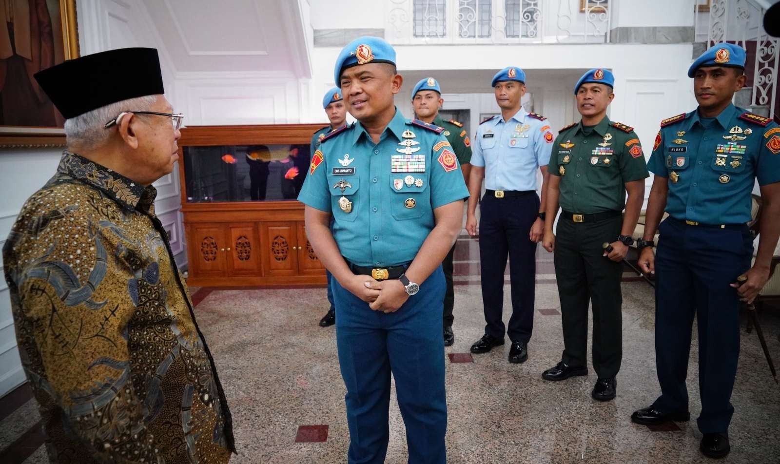 Wapres KH Ma'ruf Amin ucapkan selamat hari bakti Paspampres (Foto: BPMi Setwapres)