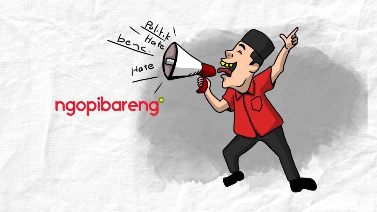 Politik kebencian menyebar hingga ke grup WhatsApp. Mereka pakai nama-nama anonim. (Ilustrasi: Fa Vidhi/Ngopibareng.id)