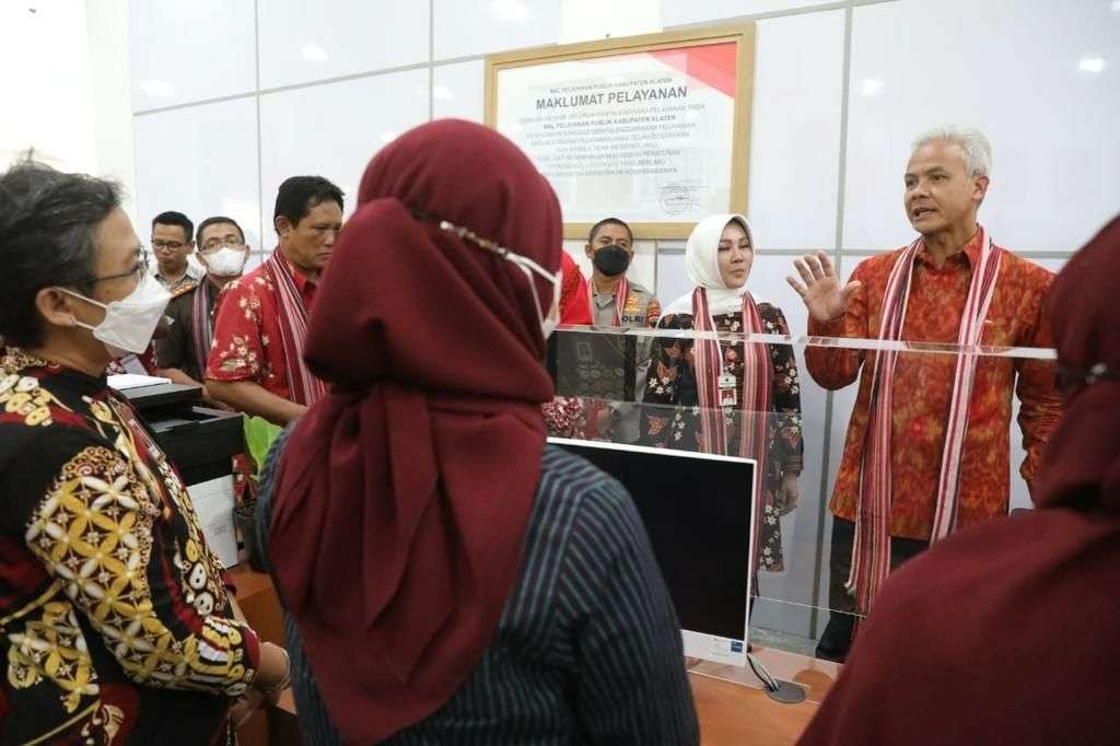 Gubernur Jawa Tengah Ganjar Pranowo bertekad membangun mal pelayanan publik (MPP) di Jawa Tengah bisa merata ke seluruh kota/kabupaten. (Foto: Istimewa)