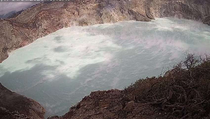 Visual permukaan danau kawah Ijen. (foto: Aan PPGA Ijen)