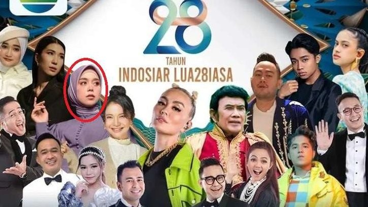 Lesti Kejora (dilingkari merah) batal tampil di HUT ke-28 Indosiar. (Foto: Dokumentasi Indosiar)