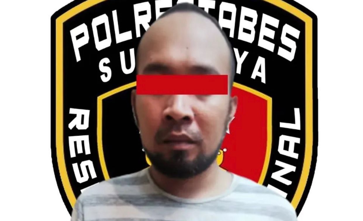 Pimpinan komplotan curanmor bersenjata airsoft gun di Surabaya. (Foto: Dokumentasi Polrestabes Surabaya)