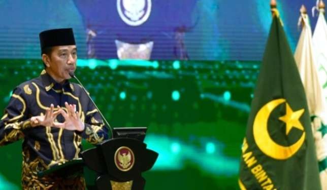 Presiden Jokowi pada Musyawarah Dewan Partai (MDP) Partai Bulan Bintang Tahun 2023 di eL-Royal Hotel, Kelapa Gading, Jakarta,  (Foto: BPMI Setpres )