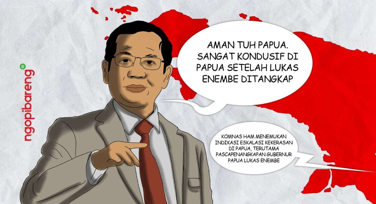 Ilustrasi pernyataan pejabat yang silang informasi soal Papua. (Foto: Fa Vidhi/Ngopibareng.id)