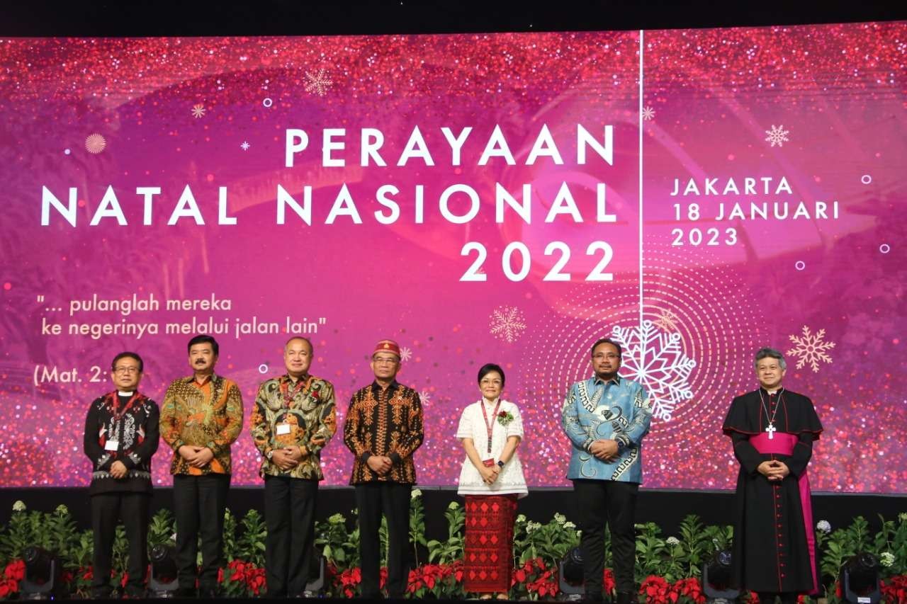 Perayaan Natal Nasional Tahun 2022 di Jakarta Convention Center (JCC) Senayan, Jakarta, Rabu 18 Januari 2023. (Foto: Dokumentasi ANO/Ngopibareng.id)