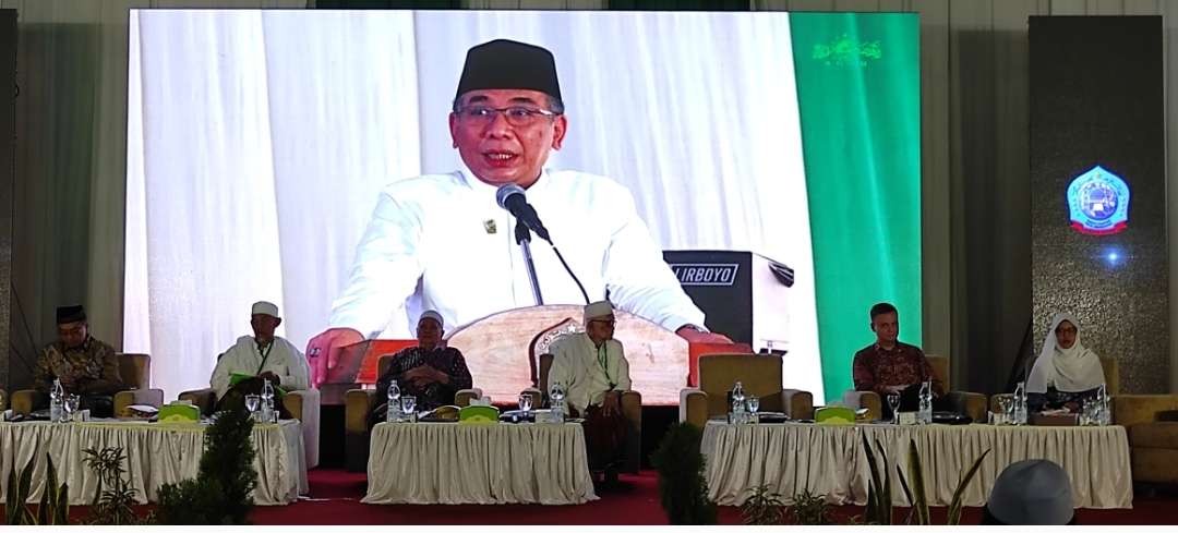 Ketua Umum Pengurus Besar Nahdlatul Ulama (PBNU) K.H. Yahya Cholil Staquf menyerahkan sepenuhnya kepada pemerintah terkait usulan kenaikan biaya haji. (Foto: Fendhy Plesmana/Ngopibareng.id)