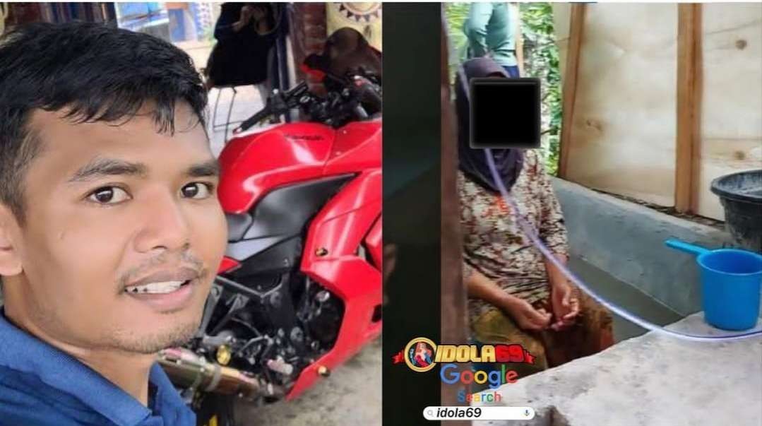 Sultan Akhyar alias Sultan Intan, pembuat konten pengemis online mandi lumpur, pamer motor sport. (Foto: Tangkapan layar)