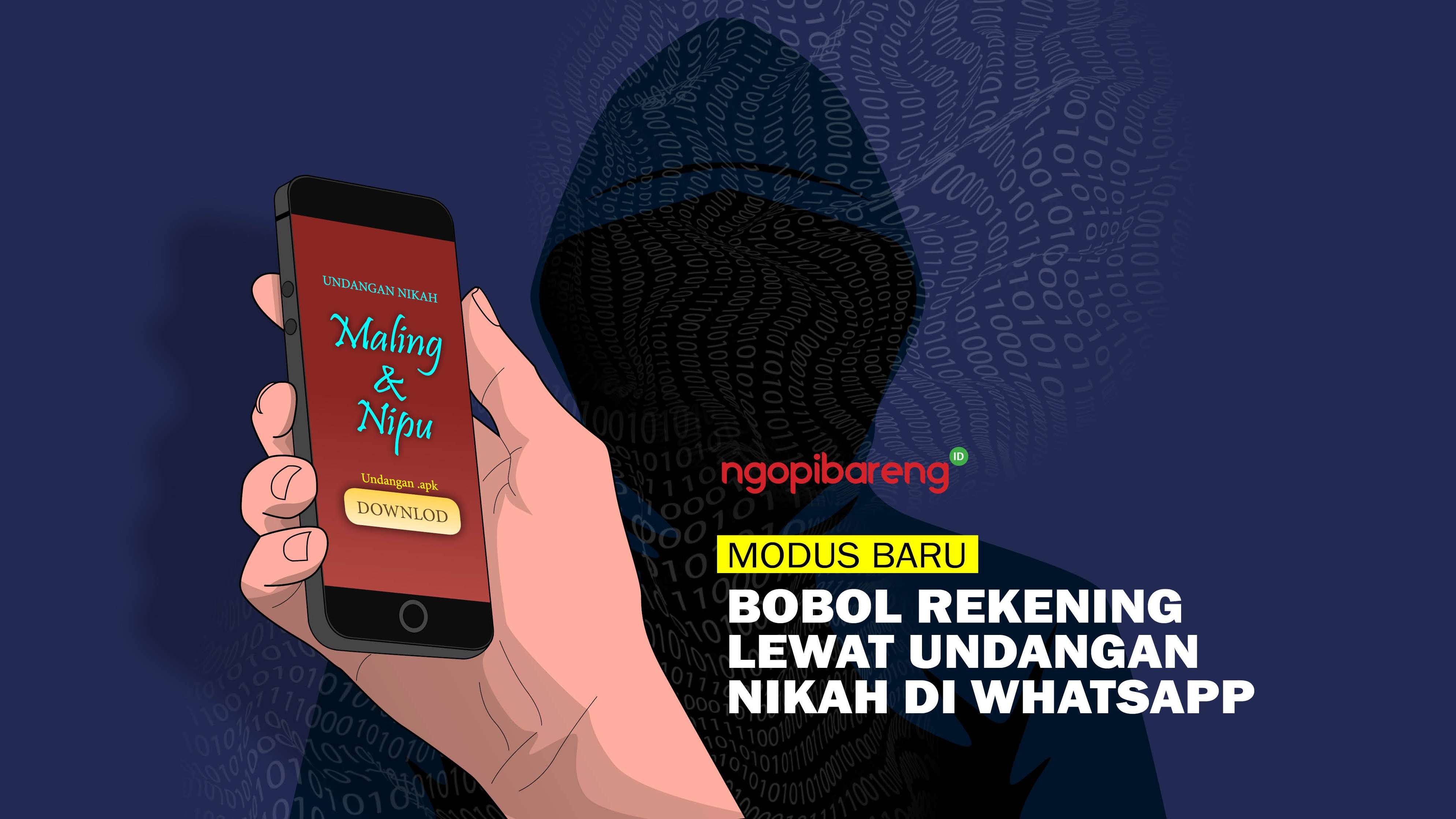 Hati-hati, modus baru bobol rekening lewat undangan pernikahan digital. (Ilustrasi: Fa Vidhi/Ngopibareng.id)