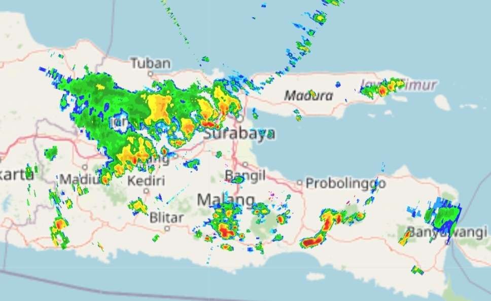 Citra satelit cuaca Jawa Timur, Minggu 29 Januari 2023. (Foto: BMKG)