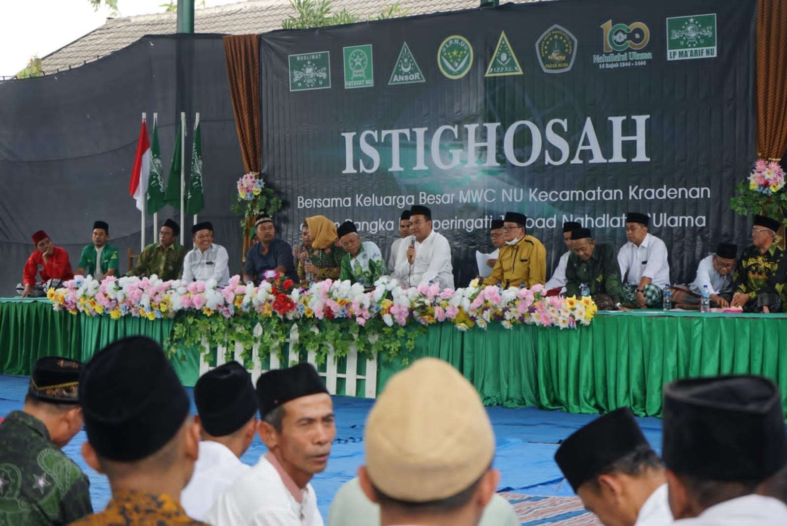 Bupati Blora Arief Rohman,.berada di SMA NU Kradenan, Sabtu 4 Februari 2023 (Ahmad Sampurno/ngopibareng.id)