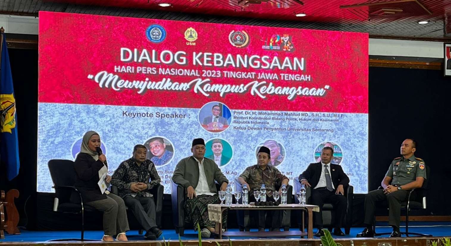 Dialog Kebangsaan Hari Pers Nasional 20223 tingkat Jawa Tengah dengan tema "Mewujudkan Kampus Kebangsaan" yang dilaksanakan di Universitas Semarang, Selasa (14 Februari 2023). (Foto:bpip)