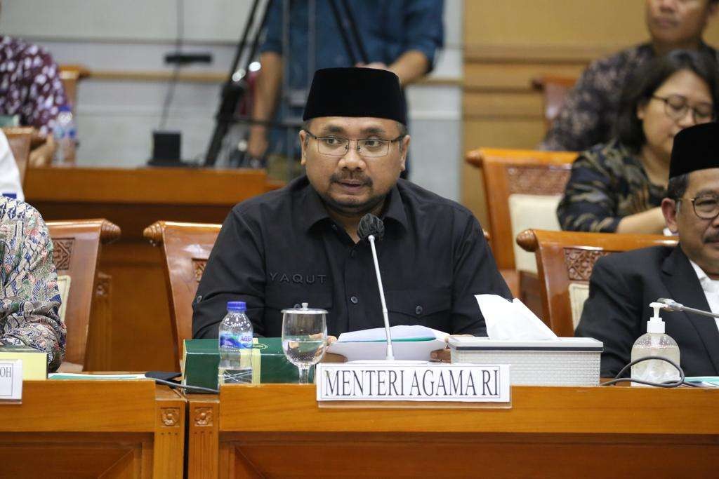 Menteri Agama Yaqut Cholil Qoumas mengatakan kesepakatan BPIH sebagai hasil usulan pemerintah dan jemaah. (Foto: Dokumentasi Kemenag)