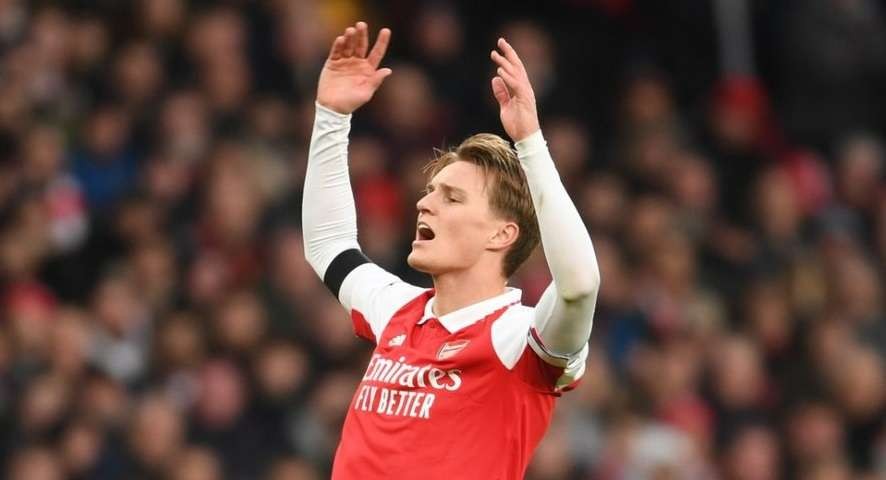 Kapten Arsenal Martin Odegaard sesalkan kurangnya ketajaman timnya di dalam kotak penalti lawan.