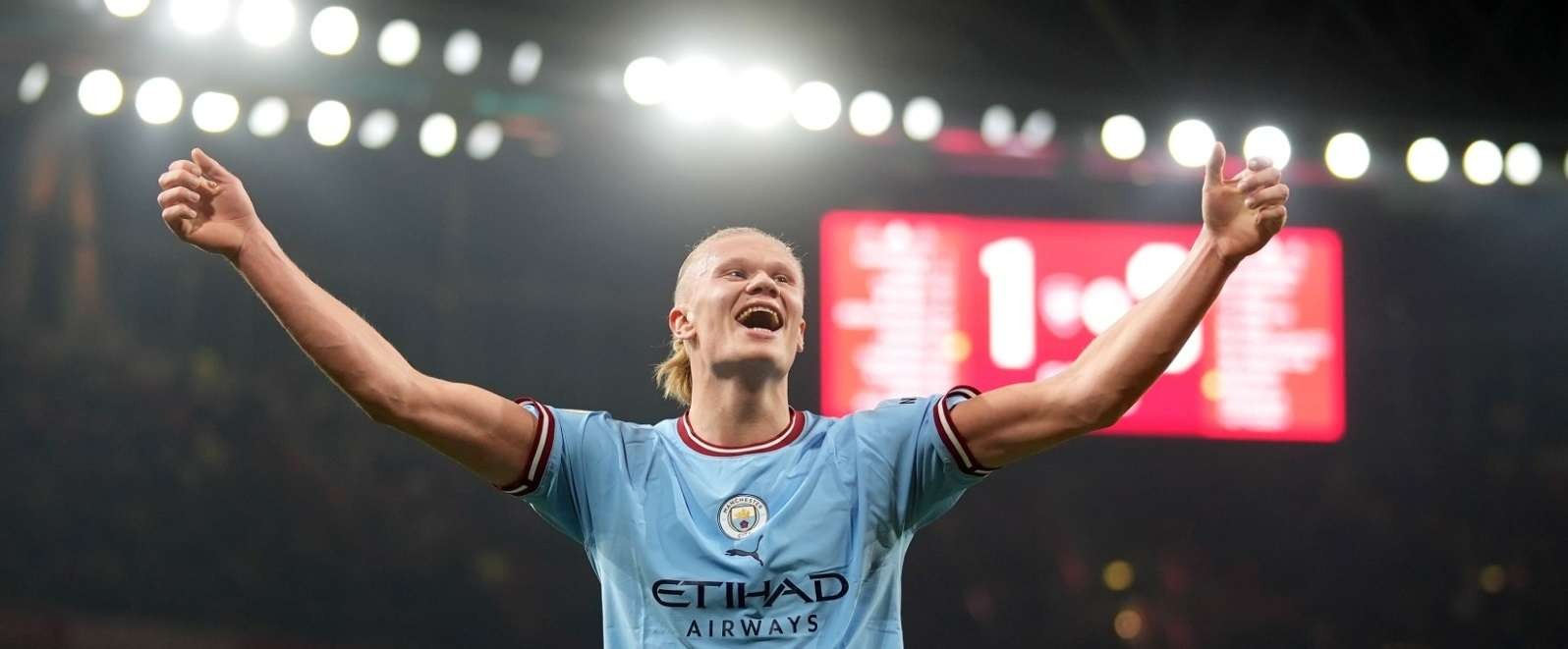 Erling Haaland tampil impresif ketika Manchester City menaklukkan Arsenal 3-1 di pekan 23 Premier League 2022-2023, Kamis 16 Februari 2023 di Emirates Stadium.