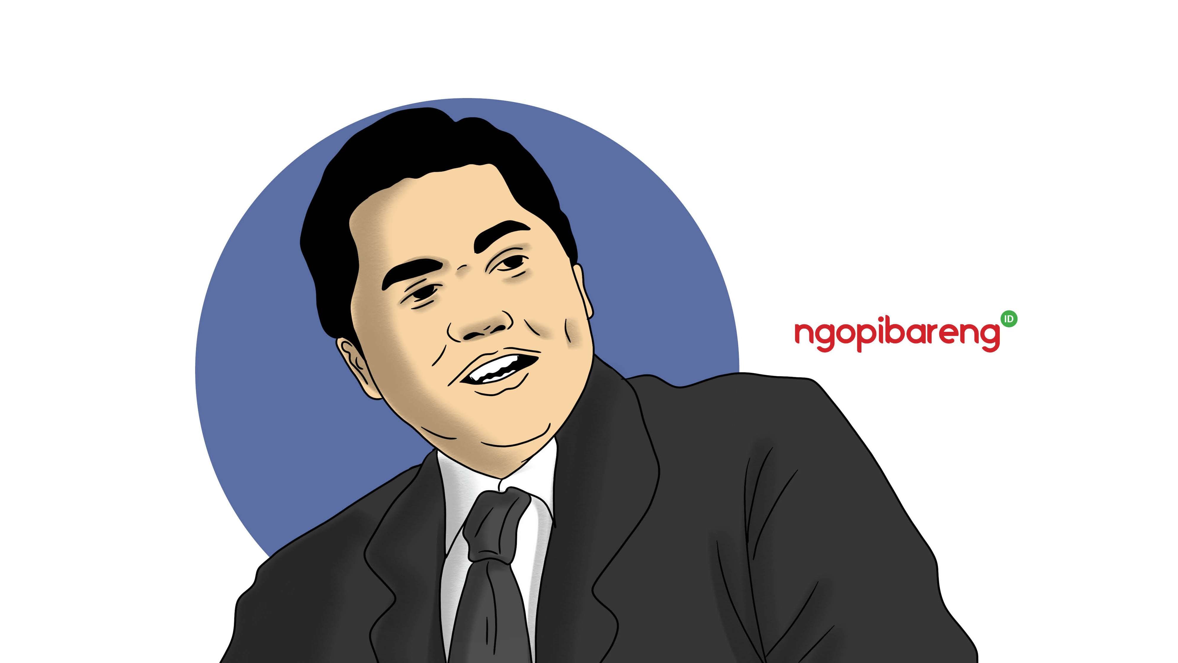 Erick Thohir terpilih sebagai Ketua Umum PSSI Periode 2023-2027. (Ilustrasi: Fa-Vidhi/ngopibareng.id)