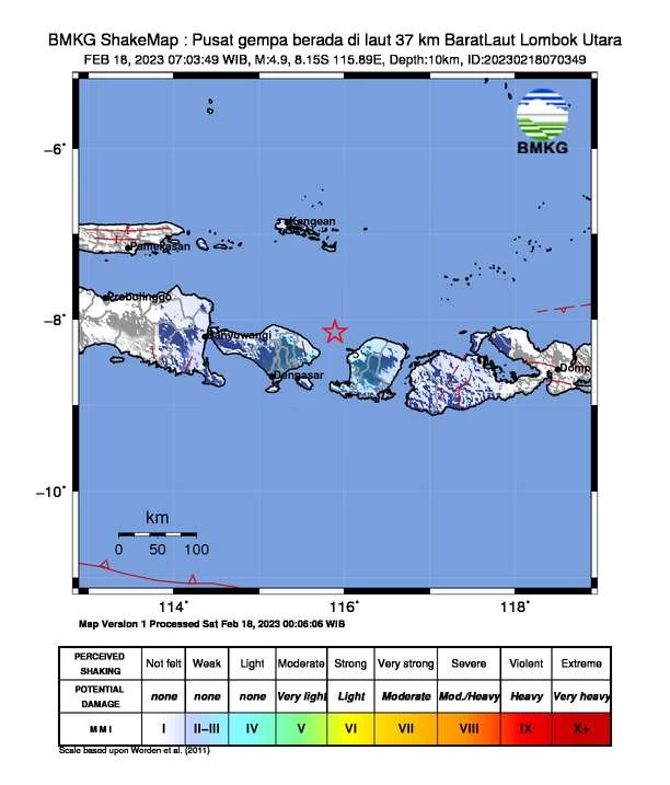 Gempa Bumi Guncang Empat Daerah Di Tanah Air