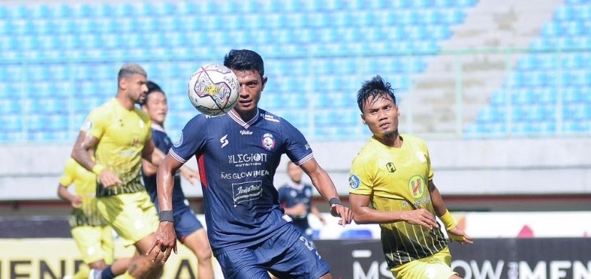 Jalannya laga antara Arema FC versus Barito Putera pada kompetisi Liga 1 (Foto: Twitter/@AremafcOfficial)