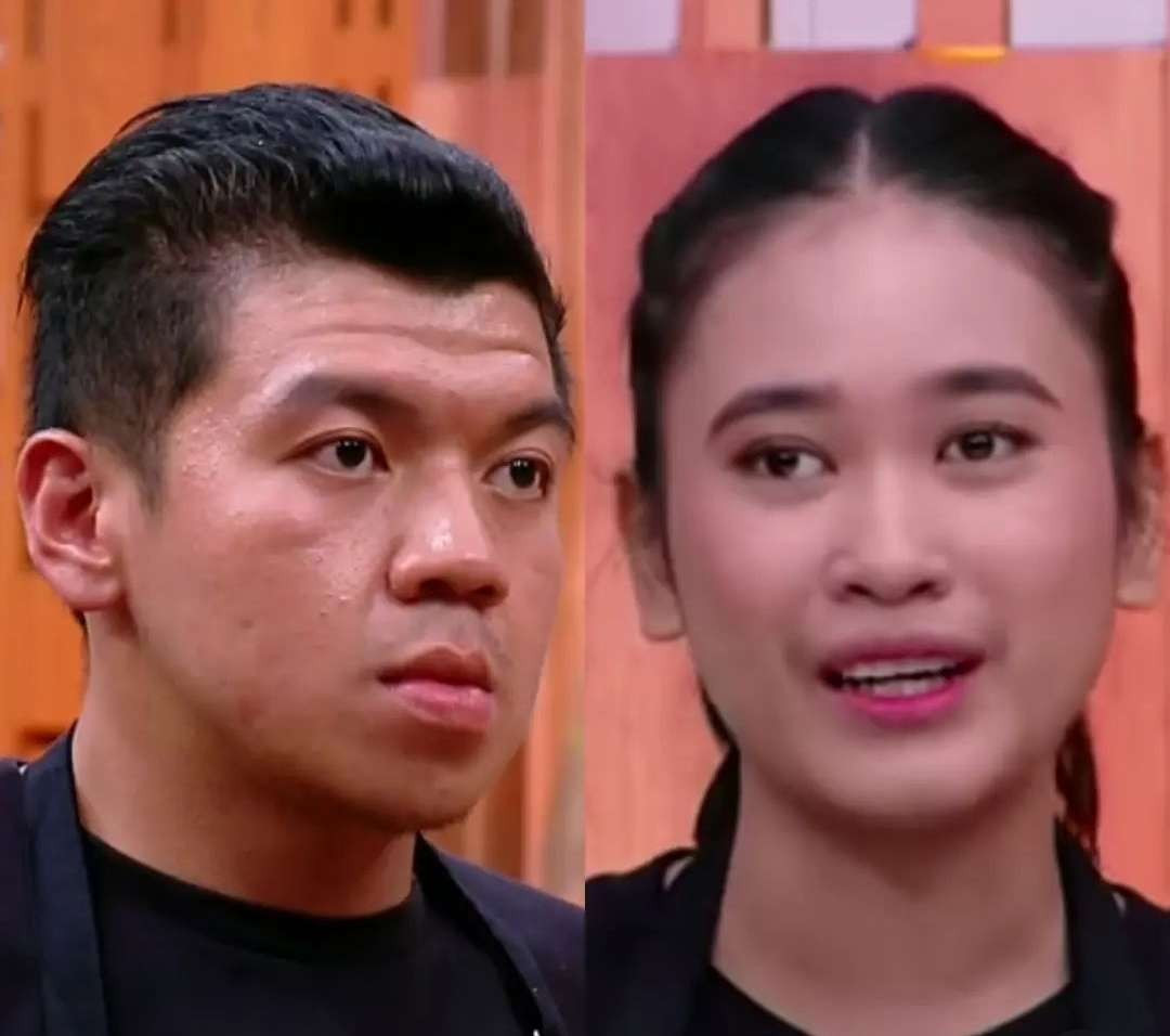 Bocoran Una dan Rommy tereliminasi dari galeri MasterChef Indonesia dalam tantangan terong. (Foto: Instagram @mciupdate)