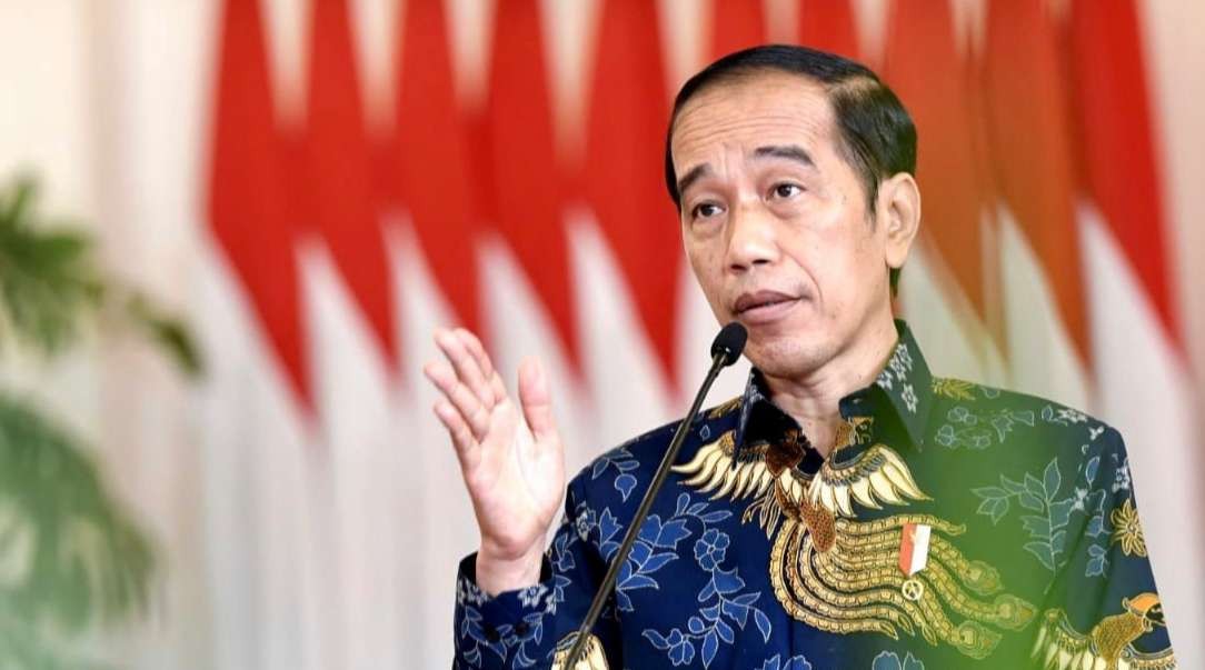 Presiden Jokowi menghadiri pelantikan pengurus HIPMI. (Foto: BPMI Setpres)