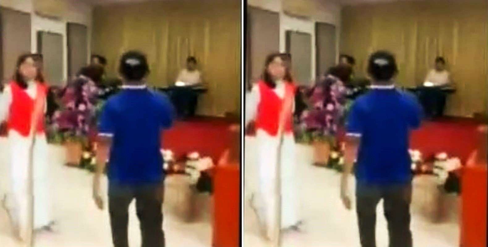 Warga membubarkan ibadah jemaat Gereja Kristen Kemah Daud di Lampung. (Foto: Tangkapan layar video)