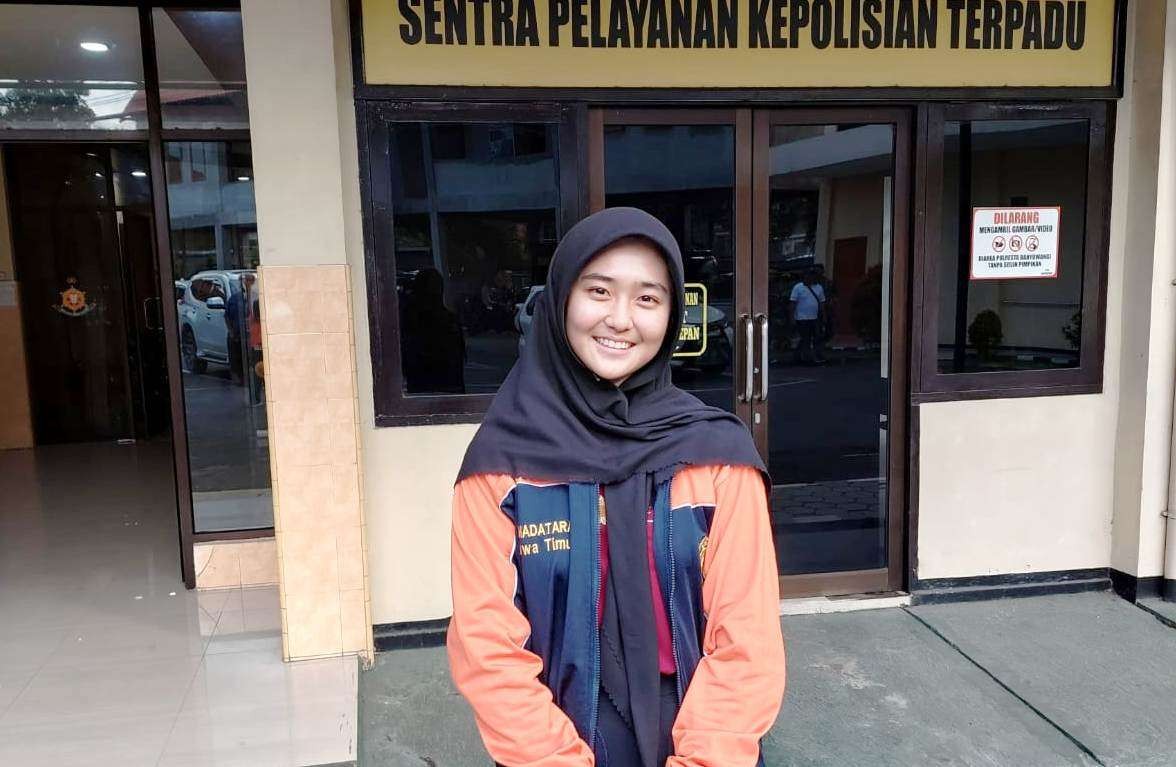 Ayumi Putri Sasaki, anggota paskibraka nasional tahun 2022 melaporkan peretasan akun instagramnya (Foto: Istimewa)