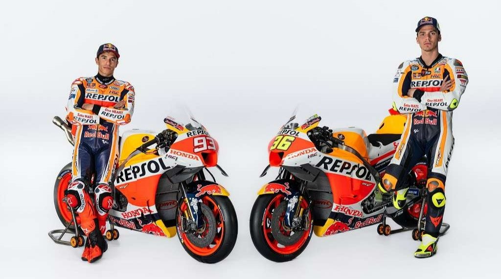 Marc Marquez yakin Joan Mir memberikan dampak positif bagi capaian tim Repsol Honda di MotoGP 2023. (Foto: Twitter/@HRC_MotoGP)