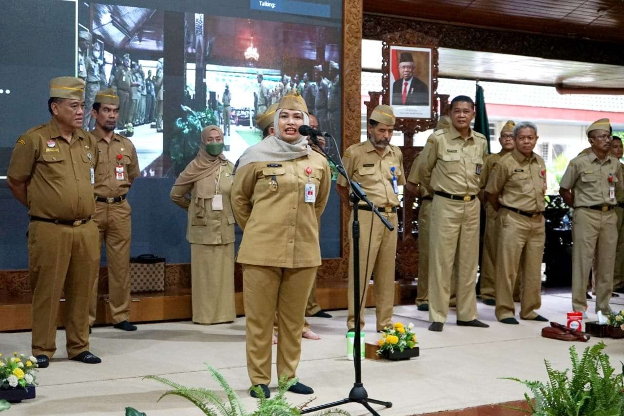 Apel bersama dan tasyakuran digelar di Pendapa Rumah Dinas Bupati Blora (Foto: Humas Pemkab Blora)