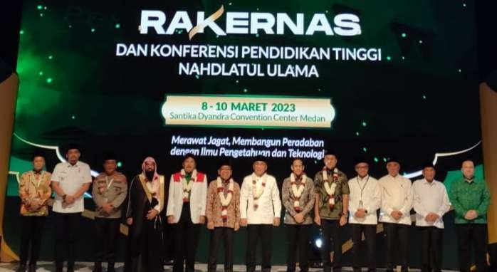 Rapat Kerja Nasional (Rakernas) Lembaga Pendidikan Tinggi Nahdlatul Ulama (LPTNU) dan Konferensi Pendidikan Tinggi Nahdlatul Ulama diselenggarakan di Santika Dyandra Convention Center Medan, Sumatra Utara. (Foto:krn pbnu)