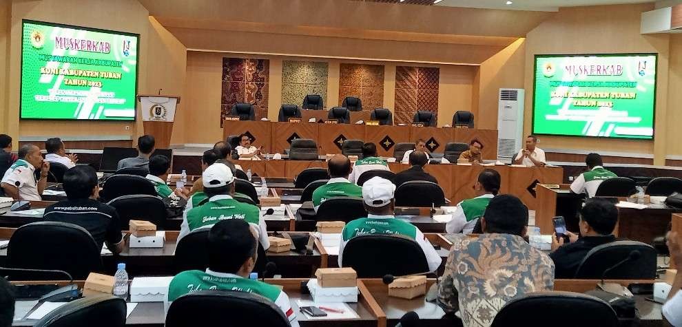 Muskerkab KONI Tuban tahun 2023. (Foto: Khoirul Huda/Ngopibareng.id)