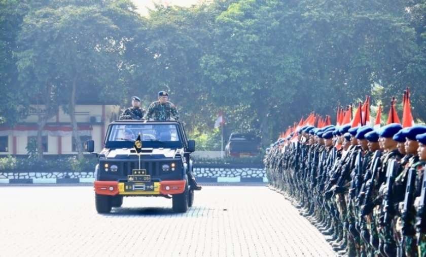 Korps Brimob Polri meresmikan struktur organisasi baru dan pelantikan jabatan Komandan Pasukan di Lapangan Mako Brimob Kelapa Dua, Depok. (Foto: Dok Divhumas Polri)