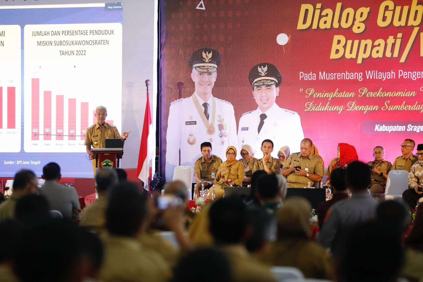 Gubernur Jawa Tengah Ganjar Pranowo road show Musrenbang pertama di Wilayah Pengembangan Subosukawonosraten. (Foto: Pemprov Jateng)