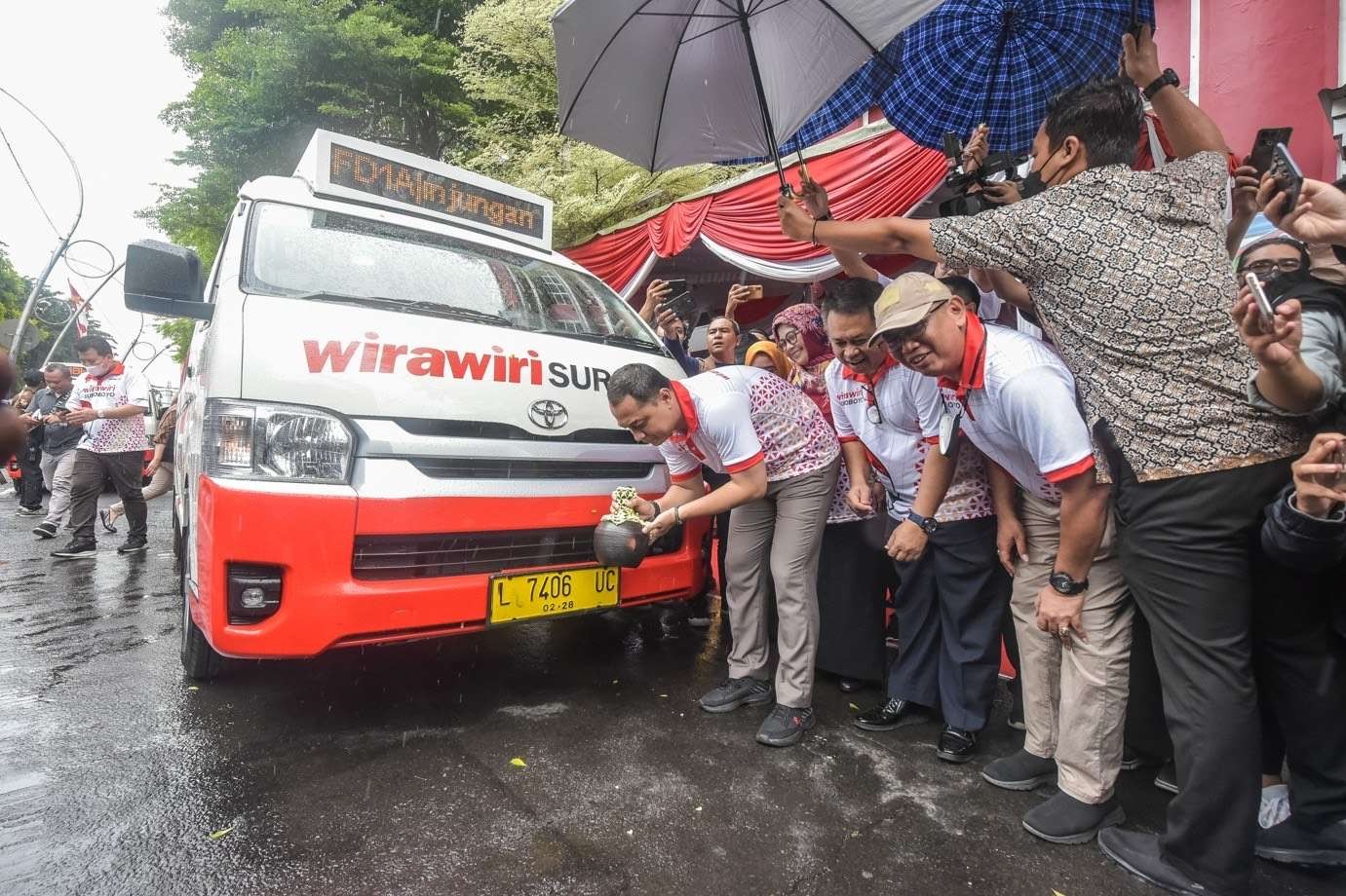 Peresmian feeder wirawiri Suroboyo oleh Walikota Surabaya, Eri Cahyadi. (Foto: Humas Pemkot Surabaya)