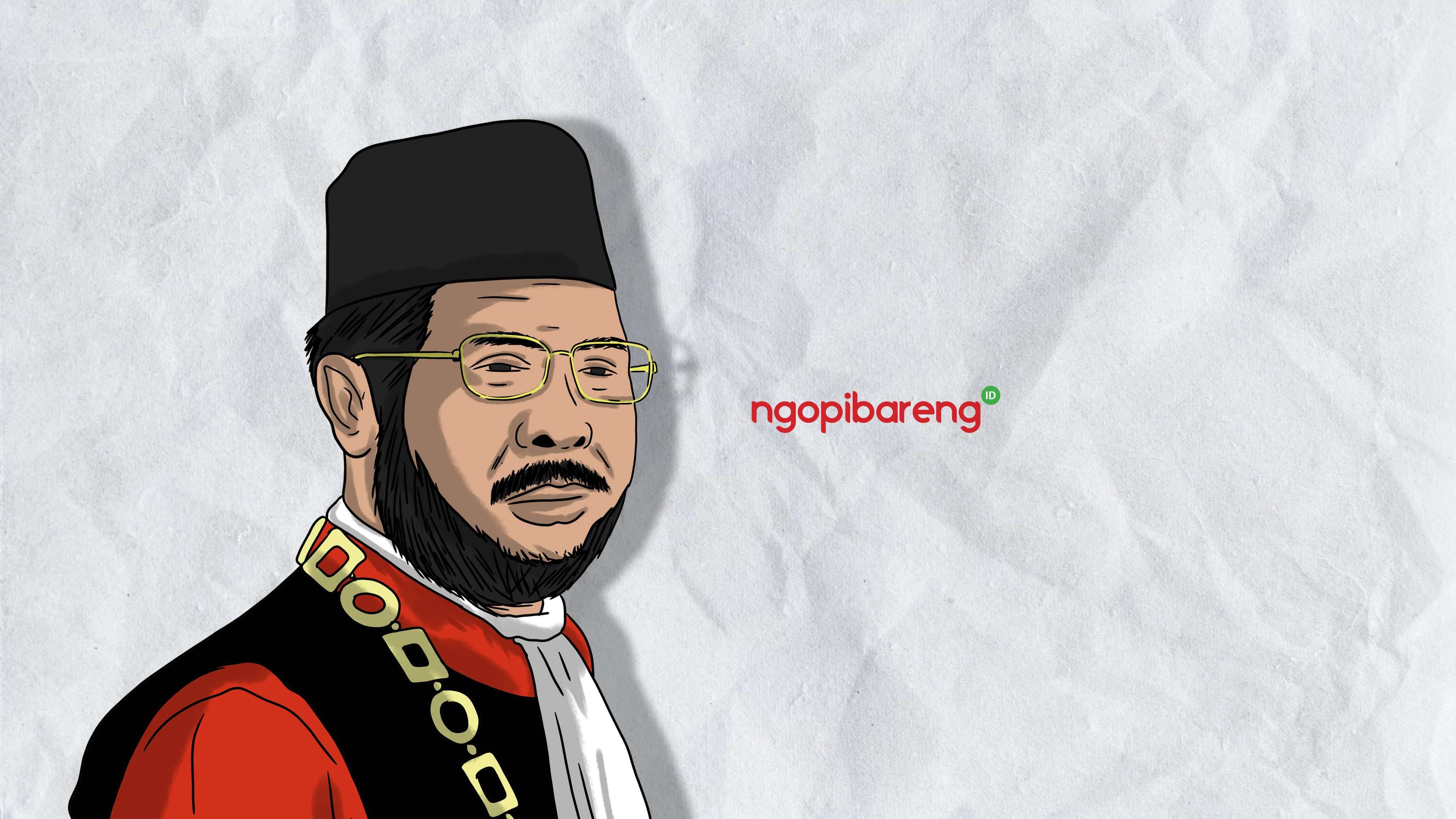 Ketua Mahkamah Konstitusi (MK), Anwar Usman, terpilih kembali untuk masa jabatan 2023-2027. (Ilustrasi: Fa Vidhi/Ngopibareng.id)