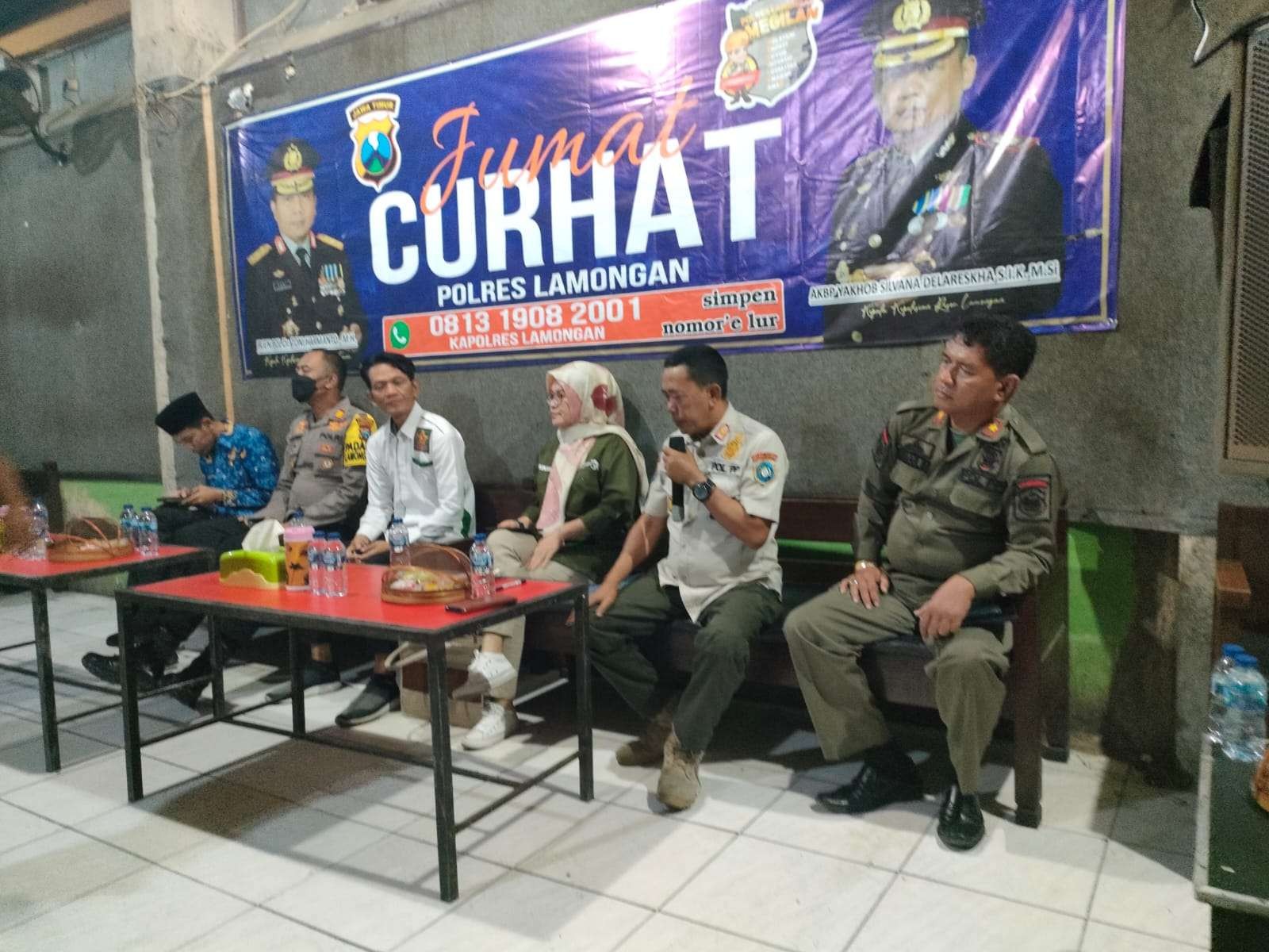 Polres Lamongan menggelar Jumat Curhat terkait tempat hiburan menjelang Ramadan (Foto: Istimewa)