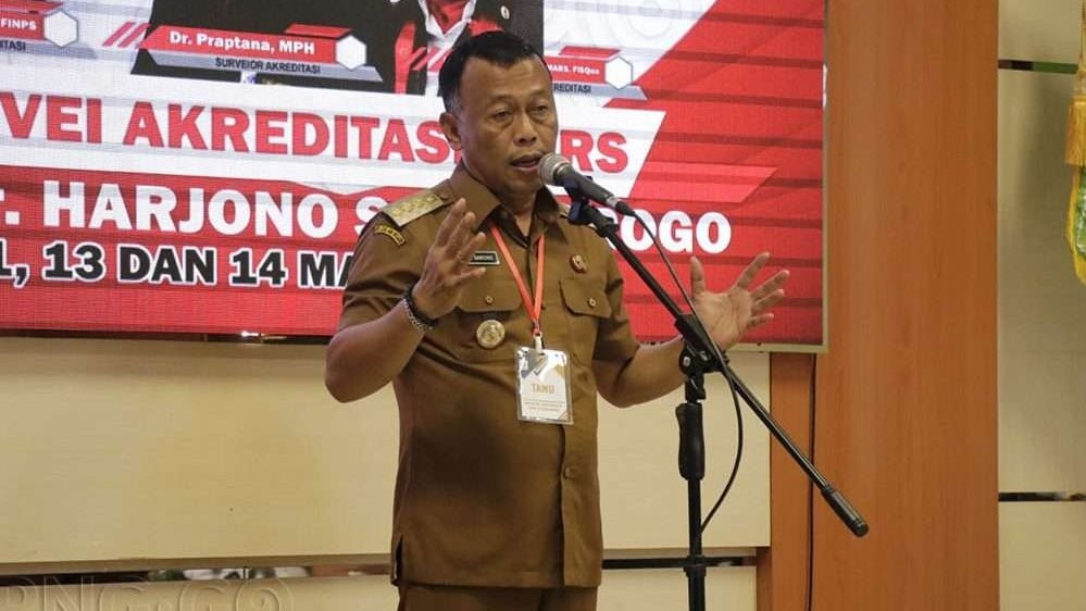 Bupati Ponorogo, Sugiri Sancoko, berharap RSUD dr Harjono tahun ini mampu mempertahankan akreditasi paripurna bintang lima. (Foto: Kominfo Kabupaten Ponorogo)