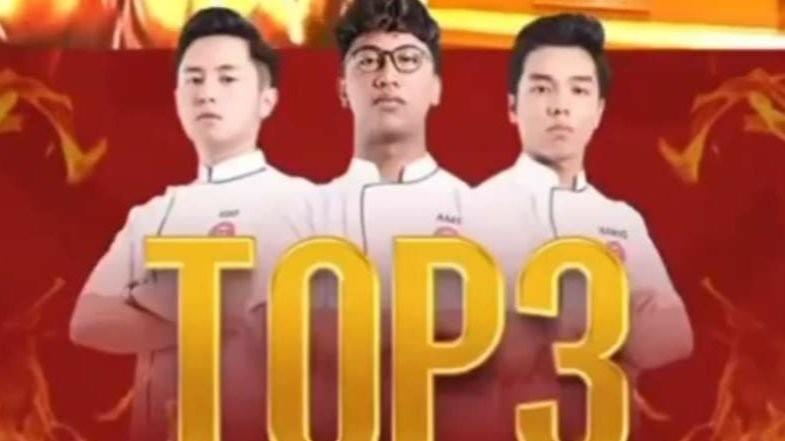 Top 3 MasterChef Indonesia (kiri-kanan): Gio, Ami, dan Mario. (Foto: Instagram @gio.mci10)