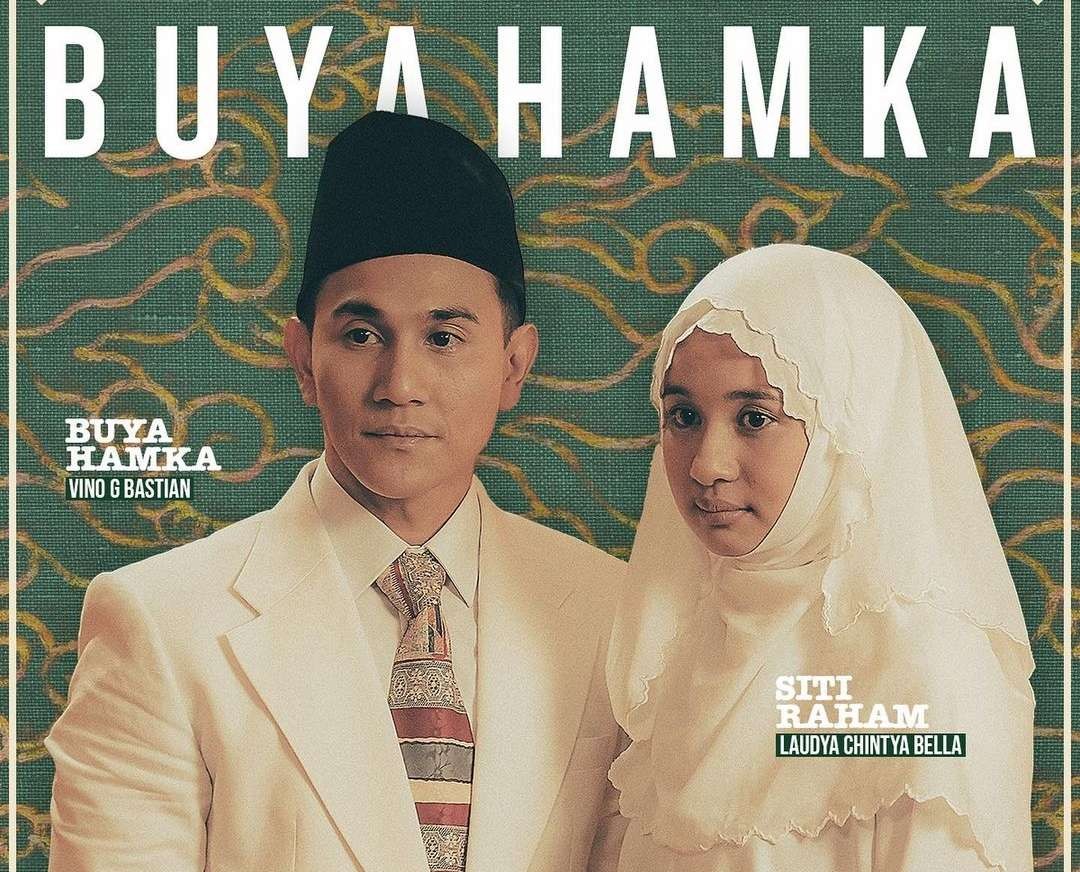 Poster film biopik Buya Hamka. Diperankan oleh Vino G Bastian, beradu akting dengan Laudya Chintya Bella. (Foto: Instagram @falconpictures_)