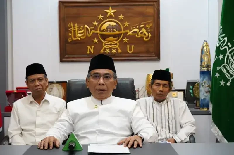 Ketua Umum PBNU Yahya Cholil Staquf menyampaikan selamat menunaikan ibadah. (Foto: Dok PBNU)