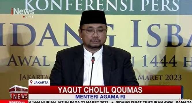 Pemerintah resmi putuskan awal ramadan Kamis, 23 Maret 2023. (Foto: Tangkapan Video Youtube)