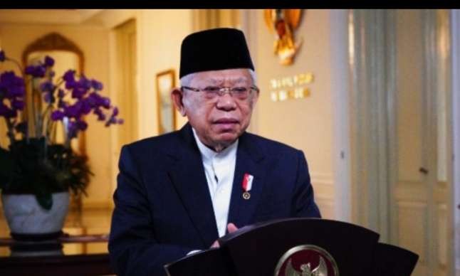 Wakil Presiden Ma'ruf Amin menyambut bulan suci Ramadan 1444 Hijriah, dengan mengajak meningkatkan kualitas diri. (Foto: BPMI Setwapres)