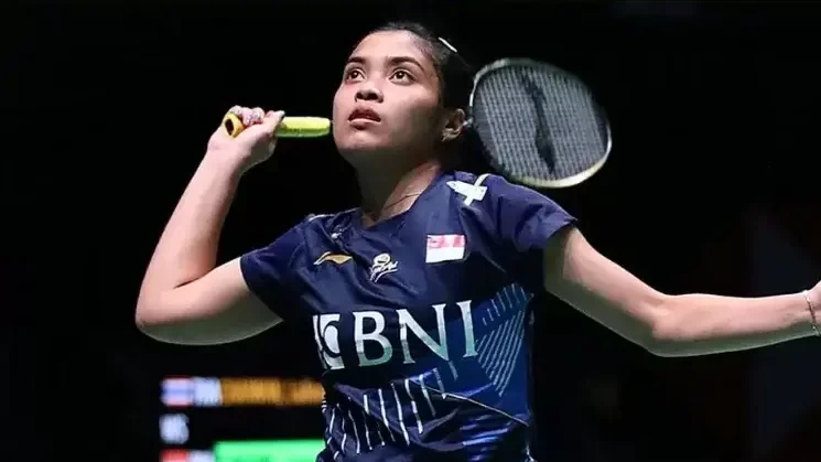 Gregoria Mariska Tunjung tersingkir di babak semifinal Swiss Open 2023 oleh tunggal Thailand. (Foto: PBSI)