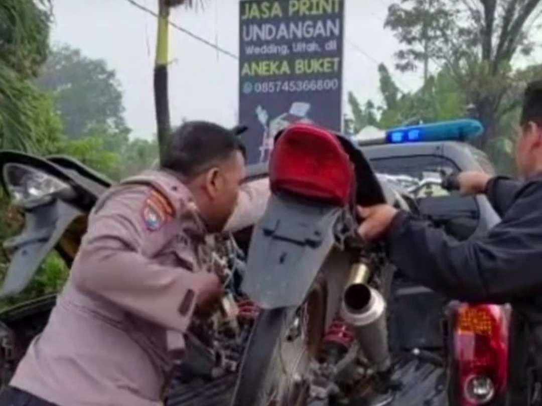 Puluhan motor diamankan.(Foto: Istimewa)