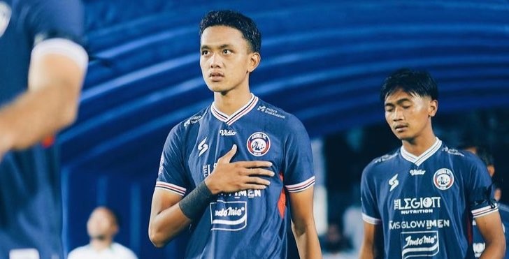 Pemain Arema FC, Achmad Figo saat membela timnya di kompetisi Liga 1 (Foto: Instagram/@Achmadfigoramadani)