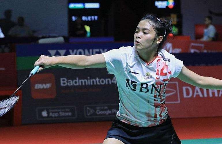 Gregoria Mariska Tunjung juara Spain Masters usai kalahkan Pusarla V Sindhu dua gim langsung. (Foto: PBSI)