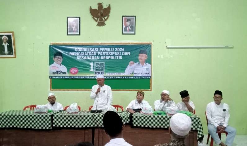 DPC PKB Tuban Turba ke PAC PKB Kecamatan Montong (Foto: Khoirul Huda/Ngopibareng.id)